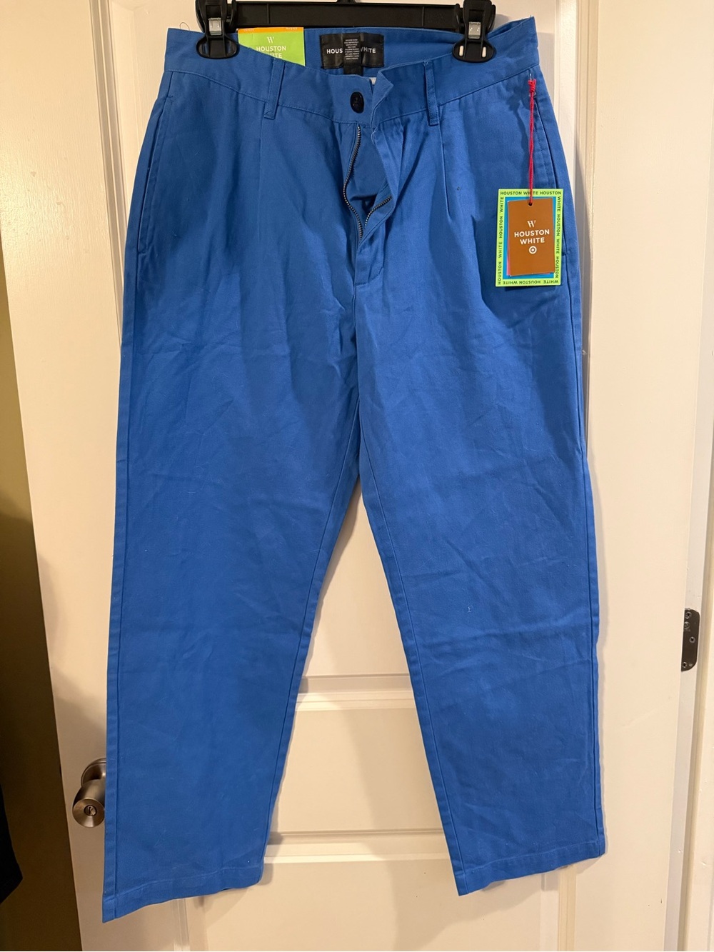 Houston White Men’s Blue Chino 32x30 single pleat wide leg NWT